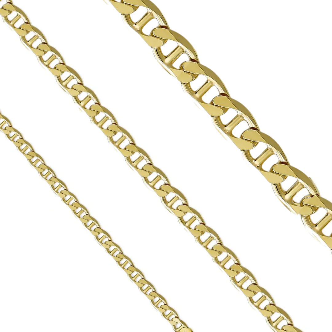 6mm Mariner 14K Gold Vermeil 925 Chain - Image 3